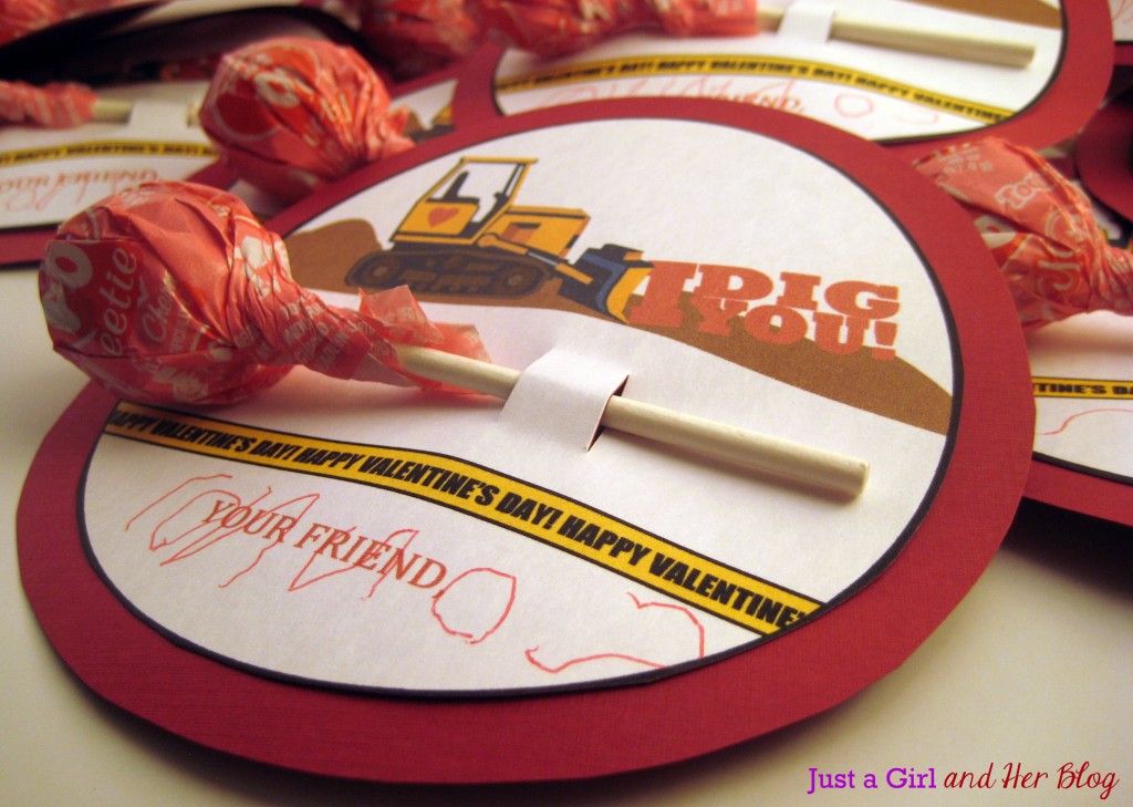 Free Printable Bulldozer Valentine