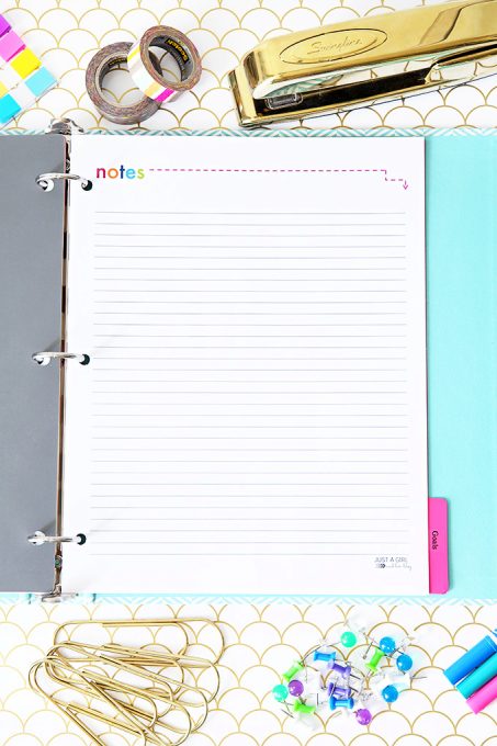 Printable Student Binder - Just a Girl and Her Blog