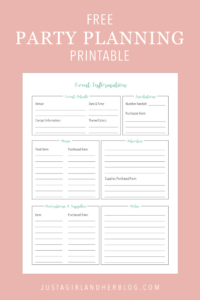 Party Planning: Organized! {FREE Printables Included!}
