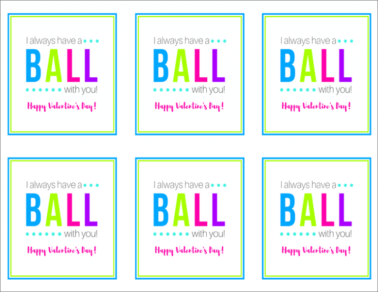 Have a Ball Printable Valentines | Abby Organizes