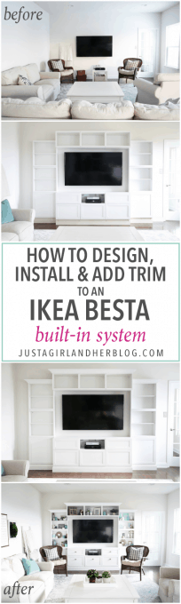 How to Design, Install, and Add Trim to an IKEA BESTA Built-In System ...