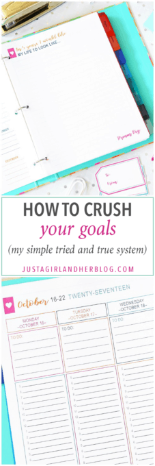 How to Crush Your Goals - My Simple Tried and True System! | Abby Organizes