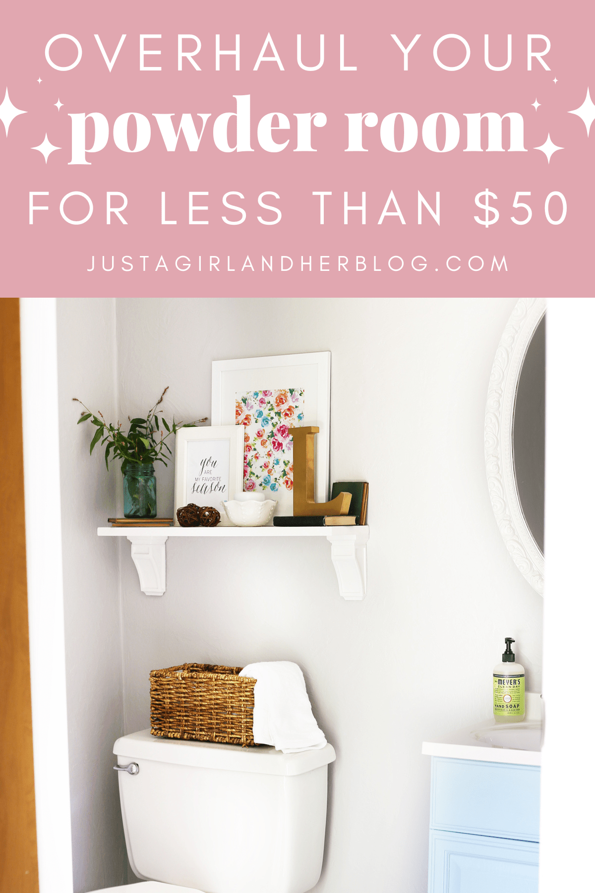 How to Decorate a Powder Room for Less than $50