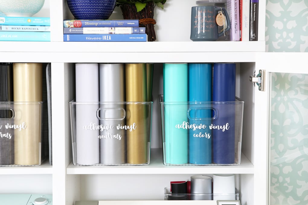 Quick and Simple Vinyl Roll Storage and Organization | Abby Organizes
