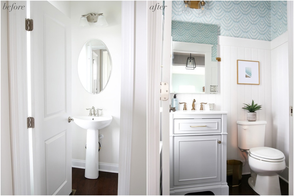7+ Small Powder Room Ideas for a Beautifully Decorated Half Bath | Abby ...