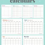 Printable Calendar | 8 Beautiful FREE Calendars | Abby Lawson